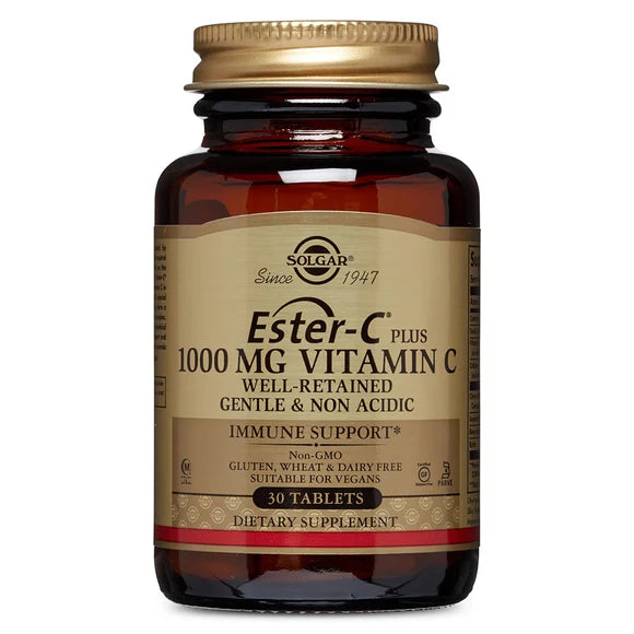 Solgar Ester-C Plus 1000mg Vitamin C, 30 Ταμπλέτες