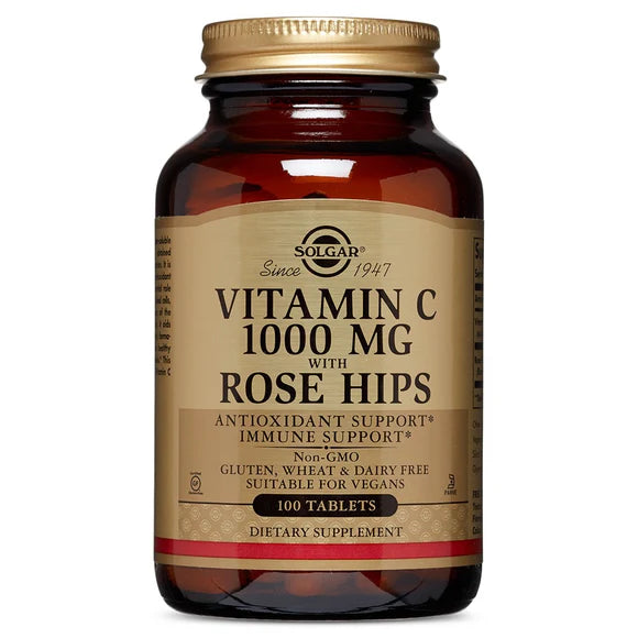 Solgar Vitamin C 1000mg with Rose Hips, 100 Ταμπλέτες