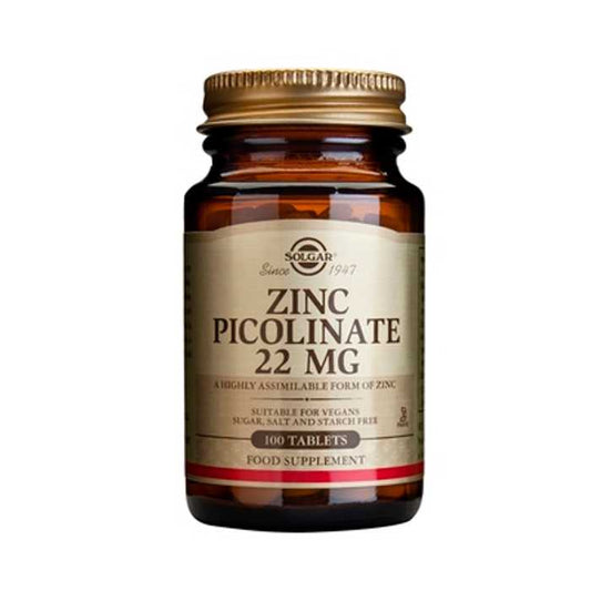 Solgar Zinc Picolinate 22 mg, 100 Tablets