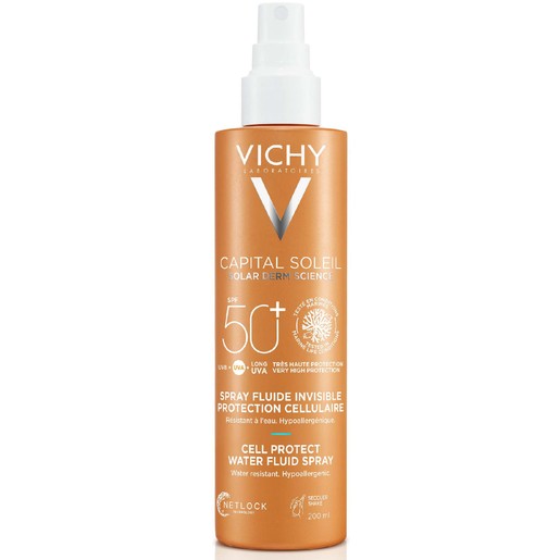 Vichy Capital Soleil Cell Protect Water Fluid Spray Spf50+, 200ml