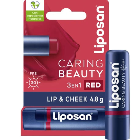 Liposan Caring Beauty Lip & Cheek SPF 30 - Red, 4.8g