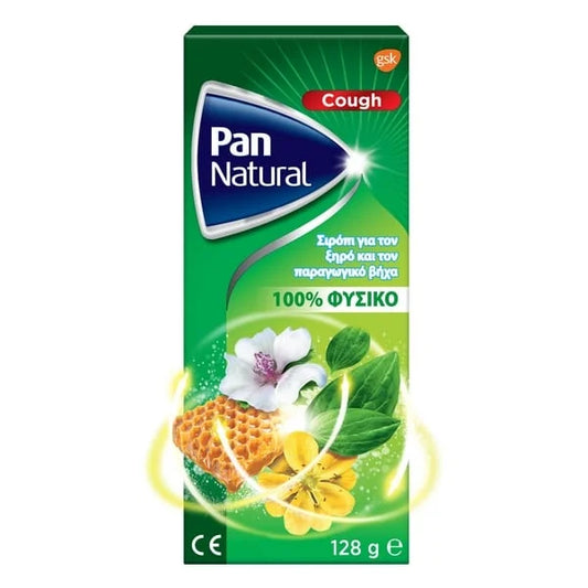 GSK Pan Natural Cough Syrup 128g - Σιρόπι για Ξηρό και Παραγωγικό Βήχα