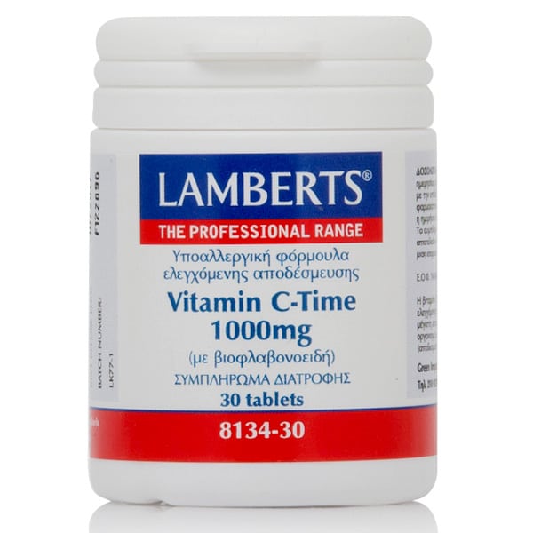 Lamberts Vitamin C 1000mg Time Release - Συμπλήρωμα Διατροφής 30 ταμπλέτες