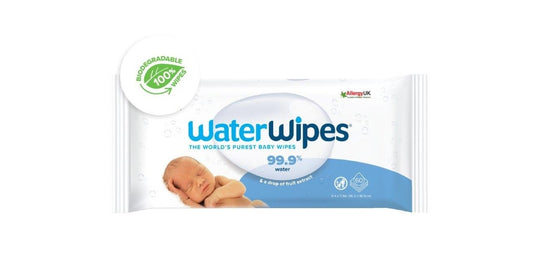 WaterWipes 100% Plastic-free Άοσμα Μωρομάντηλα με 99,9% Νερό - 60 τεμάχια