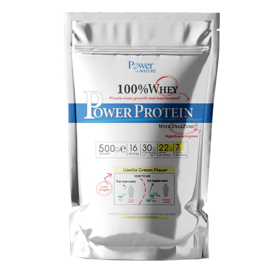 Power Health 100% Whey Power Protein Κρέμα Βανίλιας 500γρ