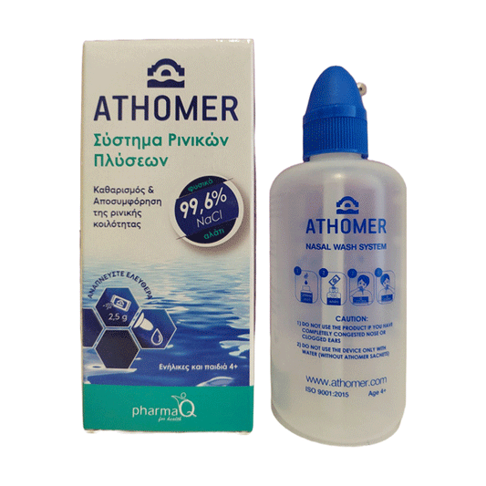 Athomer Nasal Wash System - 250ml & 10 Φακελάκια των 2.5g