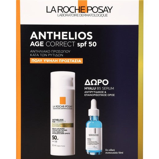 La Roche-Posay Promo Anthelios Age Correct Spf50 Photocorrection Daily 50ml & Δώρο Hyalu B5 Serum 10ml