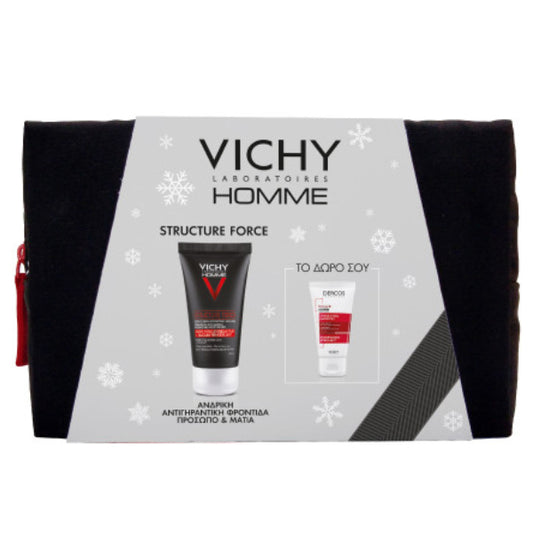 Vichy Homme Structure Force Set - Αντιγηραντική Κρέμα & Δώρο Σαμπουάν Dercos Energy+