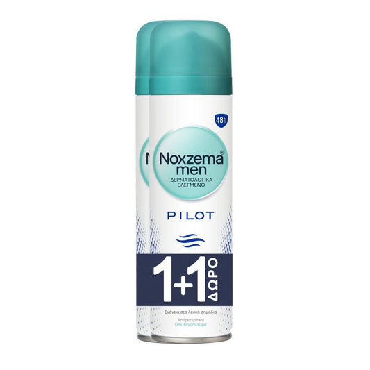 Noxzema Men Pilot Αποσμητικό Spray - 2x150ml (1+1 Δώρο)