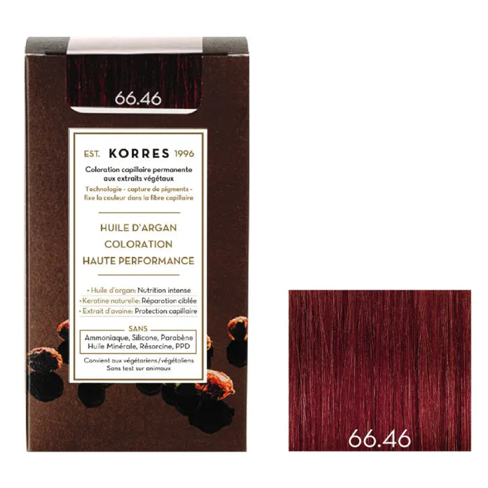 Korres Argan Oil Advanced Colorant 66.46 Έντονο Κόκκινο Βουργουνδίας-50ml