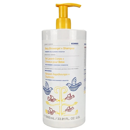 Korres Baby Showergel & Shampoo με Καρύδα & Αμύγδαλο 1000ml