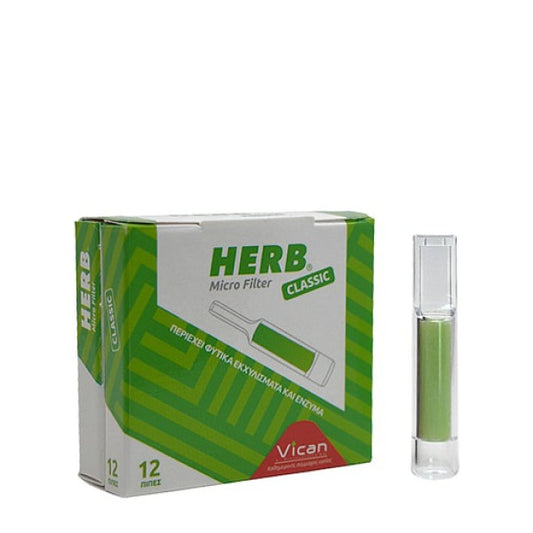 Vican Herb Micro Filter Classic για Κανονικά Τσιγάρα, 12 τεμάχια