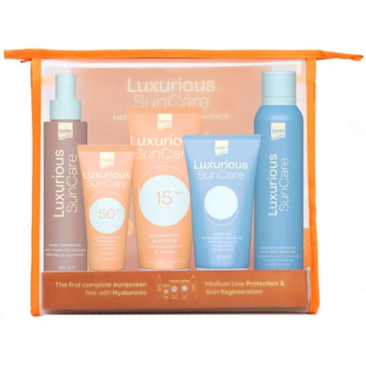 Luxurious Suncare Promo Μεσαίας - Χαμηλής Αντηλιακής Προστασίας 5 Τεμάχια