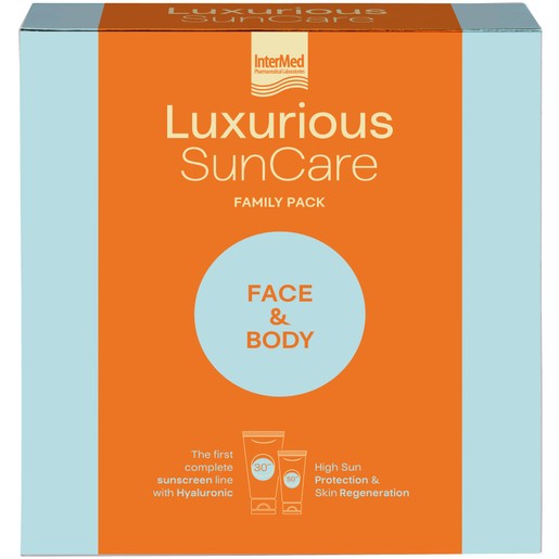 Luxurious Promo Sun Care Sun Protection Body Cream Spf30, 200ml & High Protection Face Cream Spf50, 75ml