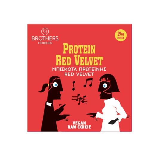 Brothers Healthy Food Raw Μπισκότο Πρωτεΐνης Red Velvet Χωρίς Προσθήκη Ζάχαρης 70γρ