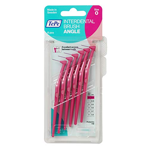 TePe Angle Interdental Brushes - Ροζ, 0.4 mm (6 τεμάχια)