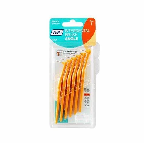 TePe Interdental Brushes Angle Orange Size 1 (0.45 mm) - 6 Pack