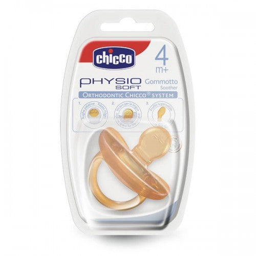 Chicco Physio Soft Πιπίλα Όλο Καουτσούκ 4m+ - 1 Τεμάχιο