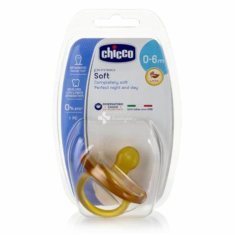 Chicco Physio Soft Πιπίλα Όλο Καουτσούκ 0-6m - 1 Τεμάχιο