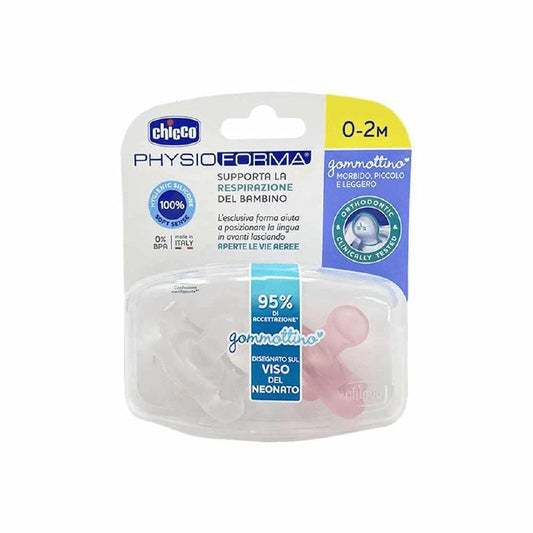 Chicco PhysioForma Silicone Soother Mini Soft 0-2m - 2 Τεμάχια