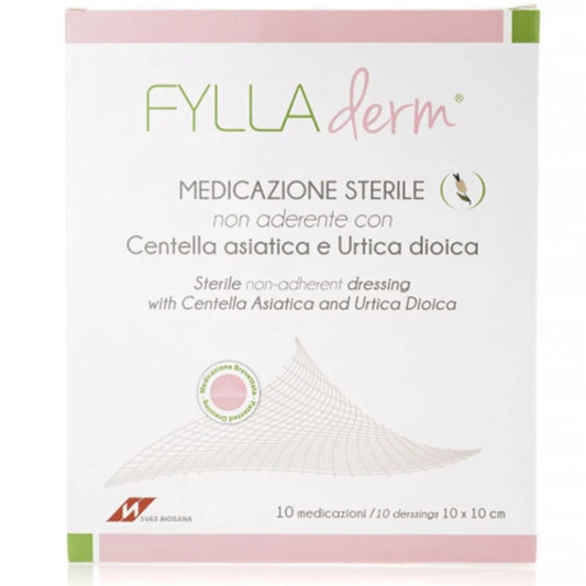 Fylladerm Medicazione Sterile Non Aderente 10x10 cm, 10 Τεμάχια