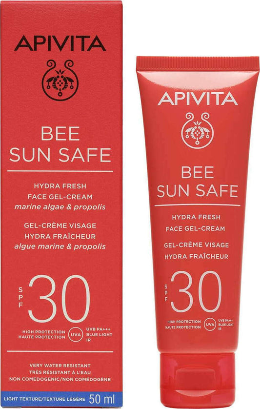 Apivita Bee Sun Safe Hydra Fresh Face Gel-Cream Spf30, Light Texture 50ml