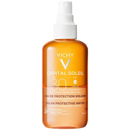 Vichy Capital Soleil Solar Protective Water With Beta Carotene Spf30, 200ml