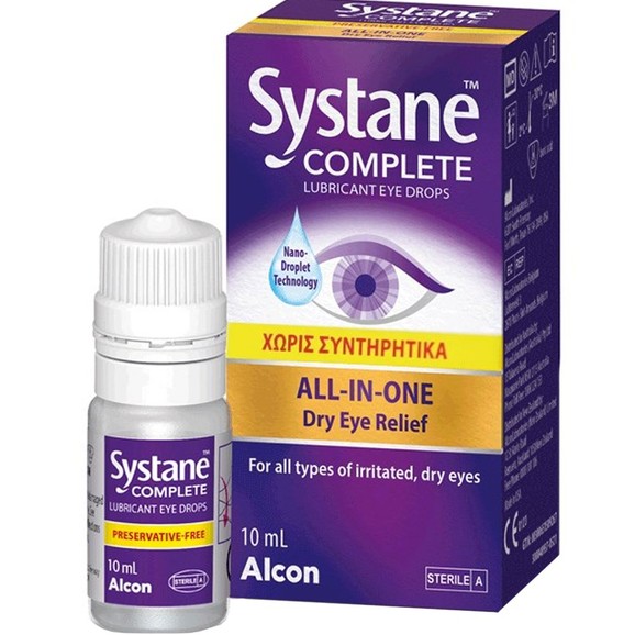 Alcon Σταγόνες Ματιών Λιπαντικές Systane Complete, 10ml