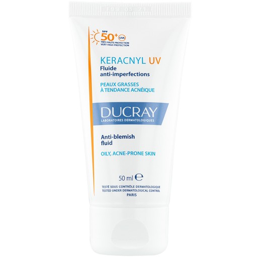 Ducray Keracnyl UV Anti-Blemish Face Fluid Spf50+, 50ml