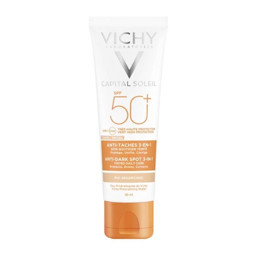 Vichy Capitall Soleil Spf50+ Cream 3-in-1 Tinted Αnti Dark Spots, 50ml