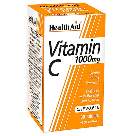 Health Aid Vitamin C 1000mg, 30 Μασώμενα Δισκία