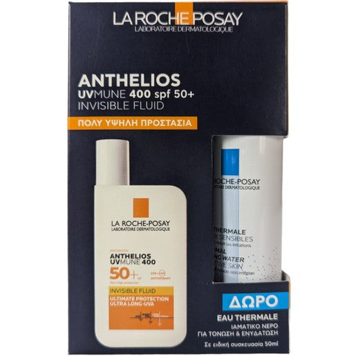 La Roche-Posay Πακέτο Προσφοράς Anthelios UVMune 400 Invisible Fluide Spf50+, 50ml & Δώρο Eau Thermale Spray 50ml