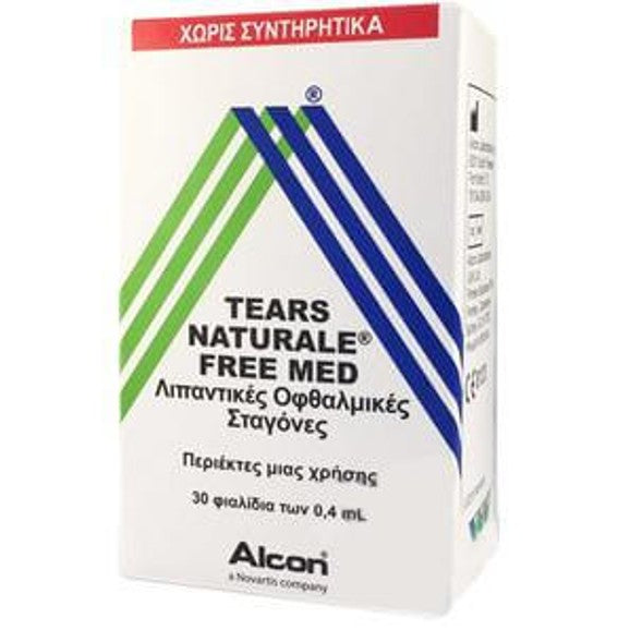 Alcon Tears Naturale Free Med Οφθαλμικές Σταγόνες σε Περιέκτες μιας Χρήσης, για την Ανακούφιση από την Ξηροφθαλμία, 30x0.4 ml