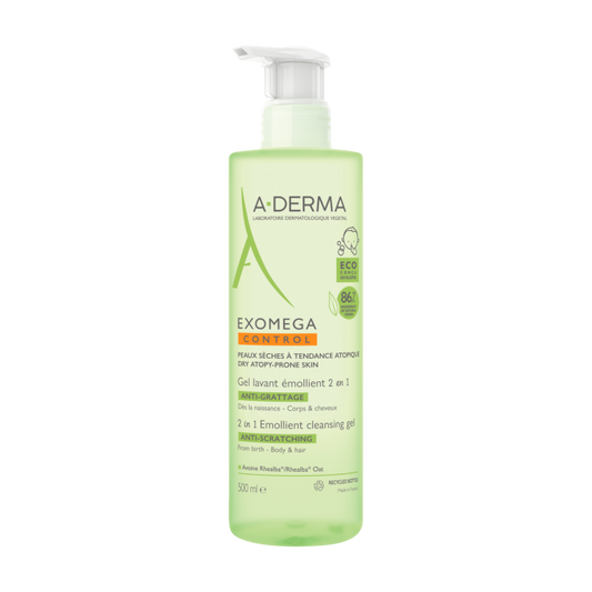 A-Derma Exomega Control Μαλακτικό Ζελ Καθαρισμού 500ml